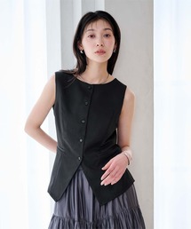 UR'S（ユアーズ）の「美ツイルボートネックノースリーブトップス/ベスト（ベスト・レディース）」