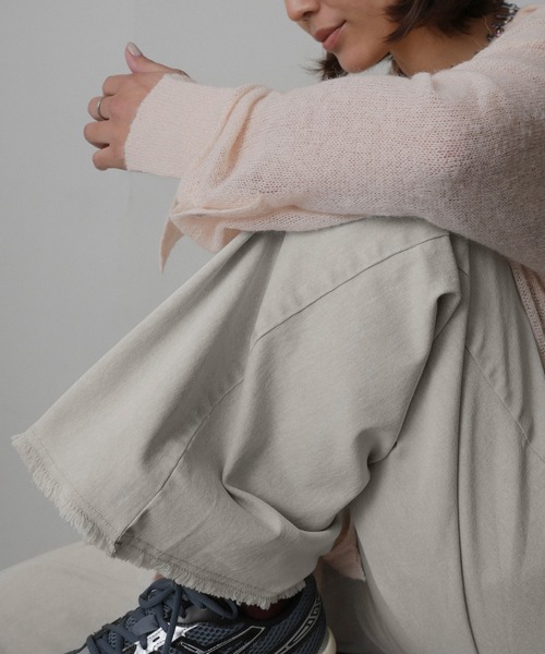 Floran（フローラン）の「ストレッチデニムワイドパンツ（デニムパンツ・レディース・グレー/ワンウォッシュ/ライトブルー/ピンク・FREE）」の17枚目の写真