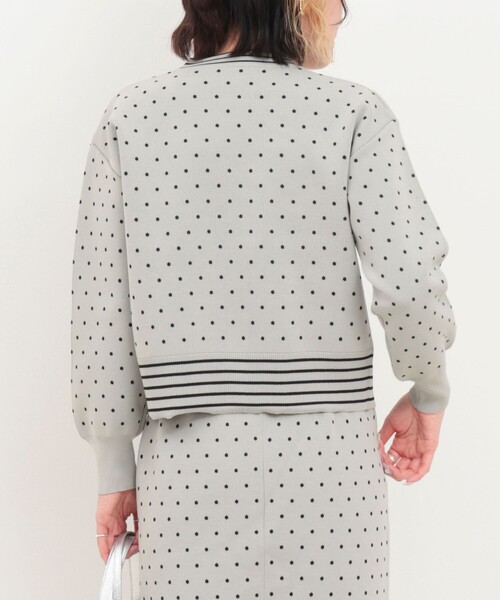 MICO COULIER（ミコクリエ）の「《セットアップ対応》エステルニットドットカーディガン（ニット/セーター・レディース・ライトグレー/ブラック・38）」の17枚目の写真