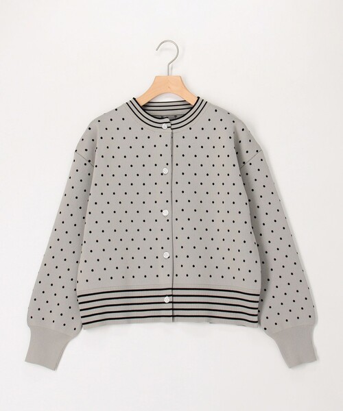 MICO COULIER（ミコクリエ）の「《セットアップ対応》エステルニットドットカーディガン（ニット/セーター・レディース・ライトグレー/ブラック・38）」の19枚目の写真