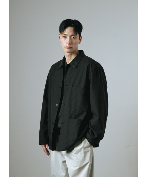 WHAGI（ワギ）の「Leather Collar Coverall Jacket (Black)（ミリタリージャケット・メンズ・その他・1(S)/2(M)/3(L)）」の9枚目の写真