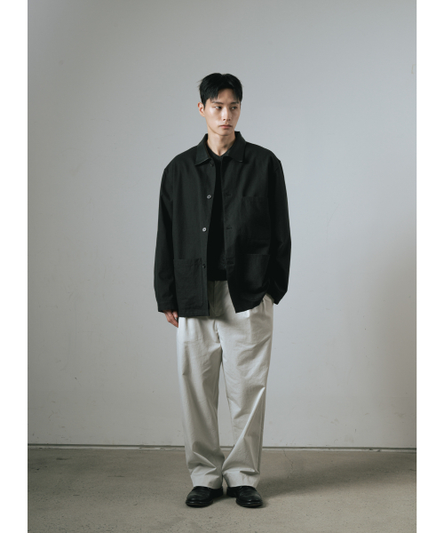 WHAGI（ワギ）の「Leather Collar Coverall Jacket (Black)（ミリタリージャケット・メンズ・その他・1(S)/2(M)/3(L)）」の10枚目の写真
