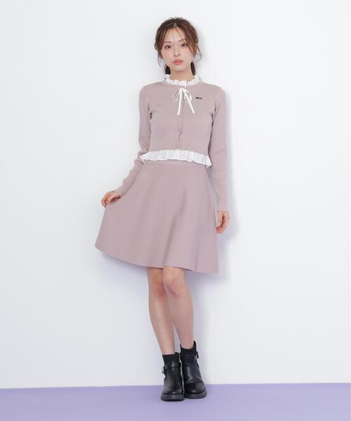 JILL by JILL STUART(ジルバイジルスチュアート)の「レイヤードミニニットアップ(ワンピース・レディース・ピンク/ホワイト/ブラック・FREE)」の5枚目の写真