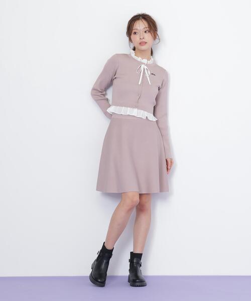 JILL by JILL STUART(ジルバイジルスチュアート)の「レイヤードミニニットアップ(ワンピース・レディース・ピンク/ホワイト/ブラック・FREE)」の6枚目の写真