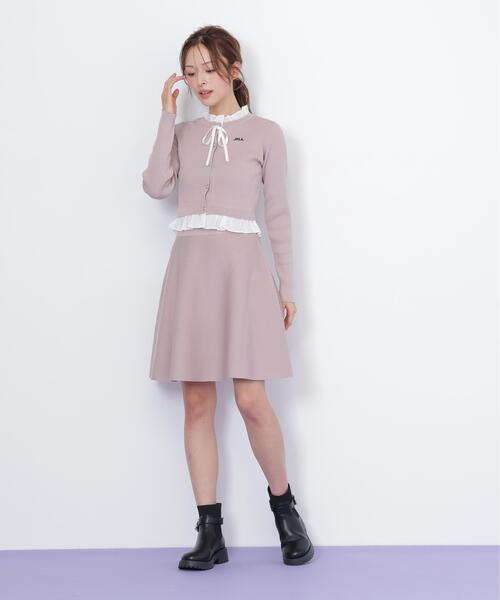 JILL by JILL STUART(ジルバイジルスチュアート)の「レイヤードミニニットアップ(ワンピース・レディース・ピンク/ホワイト/ブラック・FREE)」の7枚目の写真