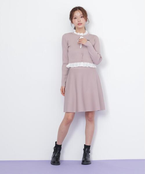 JILL by JILL STUART(ジルバイジルスチュアート)の「レイヤードミニニットアップ(ワンピース・レディース・ピンク/ホワイト/ブラック・FREE)」の8枚目の写真