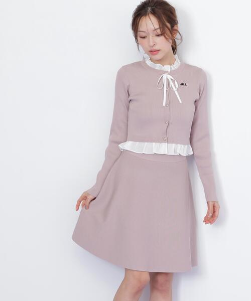 JILL by JILL STUART(ジルバイジルスチュアート)の「レイヤードミニニットアップ(ワンピース・レディース・ピンク/ホワイト/ブラック・FREE)」の9枚目の写真