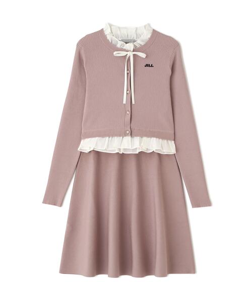 JILL by JILL STUART(ジルバイジルスチュアート)の「レイヤードミニニットアップ(ワンピース・レディース・ピンク/ホワイト/ブラック・FREE)」の10枚目の写真