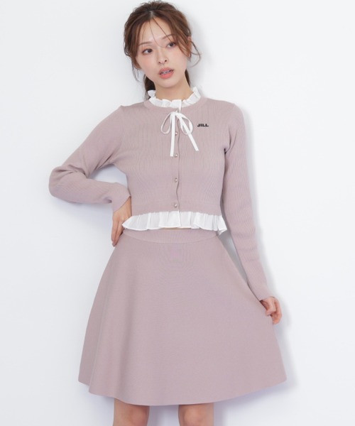 JILL by JILL STUART（ジルバイジルスチュアート）の「レイヤードミニニットアップ（ワンピース・レディース・ピンク/ホワイト/ブラック・FREE）」の3枚目の写真