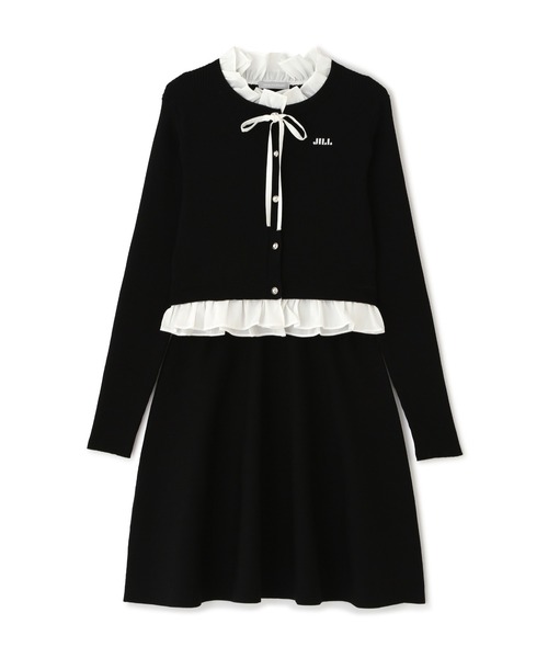 JILL by JILL STUART（ジルバイジルスチュアート）の「レイヤードミニニットアップ（ワンピース・レディース・ピンク/ホワイト/ブラック・FREE）」の7枚目の写真