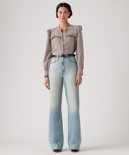 Levi's(リーバイス)の「Levi's/リーバイス RIBCAGE WIDE LEG ジーンズ(デニムパンツ・レディース・インディゴブルー/ライトインディゴブルー/グレー/ブラウン・28inch/27inch/26inch/25inch/24inch/23inch)」の5枚目の写真