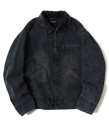 JUNGLE STORM（ジャングルストーム）の「2026SS VINTAGELIKE DUCK/DENIM HUNTING BLOUSON オーバーサイズ ダック/デニム 襟コーデュロイ スウィングトップ ライトブルゾン ワークジャケット レディース メンズ（ブルゾン）」
