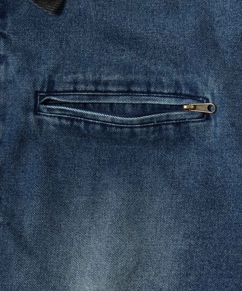 Jungle Storm(ジャングルストーム)の「2026SS VINTAGELIKE DUCK/DENIM HUNTING BLOUSON オーバーサイズ ダック/デニム 襟コーデュロイ スウィングトップ ライトブルゾン ワークジャケット レディース メンズ(ブルゾン・メンズ・チャコール/ブルー/ブラック・L/M)」の17枚目の写真