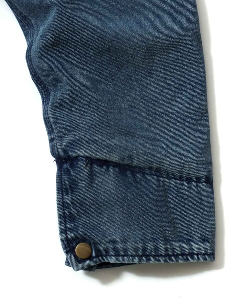 Jungle Storm(ジャングルストーム)の「2026SS VINTAGELIKE DUCK/DENIM HUNTING BLOUSON オーバーサイズ ダック/デニム 襟コーデュロイ スウィングトップ ライトブルゾン ワークジャケット レディース メンズ(ブルゾン・メンズ・チャコール/ブルー/ブラック・L/M)」の18枚目の写真