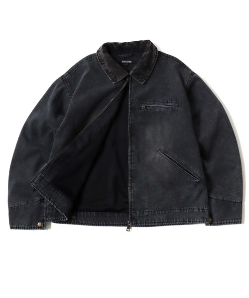 Jungle Storm（ジャングルストーム）の「2026AW VINTAGELIKE DUCK/DENIM HUNTING BLOUSON オーバーサイズ ダック/デニム 襟コーデュロイ スウィングトップ ライトブルゾン ワークジャケット レディース メンズ（ブルゾン・メンズ・チャコール/ブルー/ブラック・L/M）」の22枚目の写真