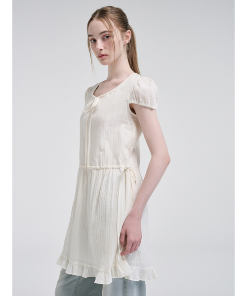 ETMON(エトモン)の「Puff String Mini Dress, Cream(ワンピース・レディース・その他・FREE)」の3枚目の写真