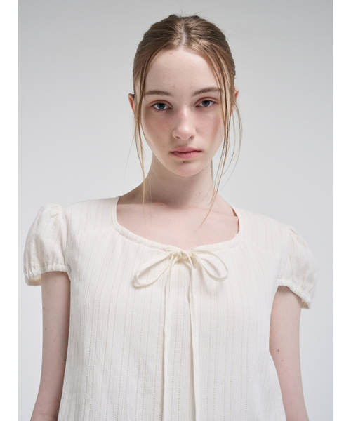 ETMON(エトモン)の「Puff String Mini Dress, Cream(ワンピース・レディース・その他・FREE)」の5枚目の写真