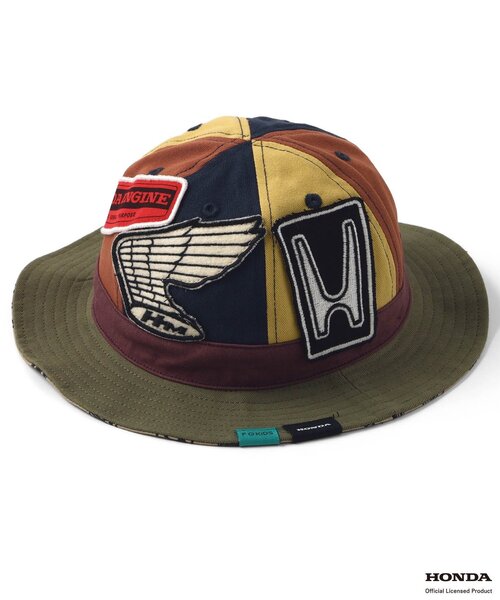 F.O.KIDS（エフオーキッズ）の「HONDAコラボ　ワッペンアウトドアハット（ハット・キッズ・レインボー/ブラウン・52/50/56/54）」の7枚目の写真