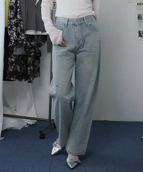 Ulysses(ユリシス)の「スタースタッズデニムパンツ(デニムパンツ・レディース・ライトブルー・M)」の11枚目の写真