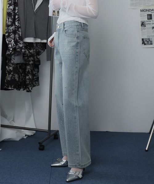 Ulysses(ユリシス)の「スタースタッズデニムパンツ(デニムパンツ・レディース・ライトブルー・M)」の12枚目の写真