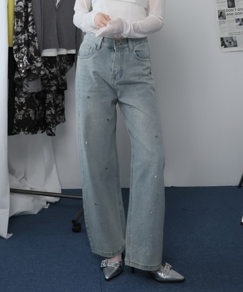 Ulysses(ユリシス)の「スタースタッズデニムパンツ(デニムパンツ・レディース・ライトブルー・M)」の13枚目の写真