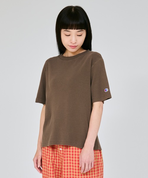 Champion(チャンピオン)の「【Champion/チャンピオン】レディース ショートスリーブTシャツ(Tシャツ/カットソー・レディース・ブラック系その他/ダークブラウン/ロイヤルブルー・LARGE/MEDIUM)」の1枚目の写真