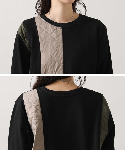 Gready Brilliant（グレディブリリアン）の「【WEB限定】キルト切替ドロストカットソー（Tシャツ/カットソー・レディース・ブラック・FREE）」の6枚目の写真