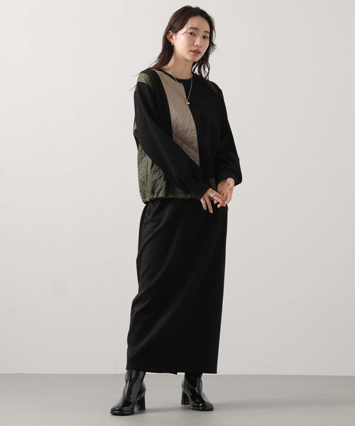 Gready Brilliant（グレディブリリアン）の「【WEB限定】キルト切替ドロストカットソー（Tシャツ/カットソー・レディース・ブラック・FREE）」の18枚目の写真