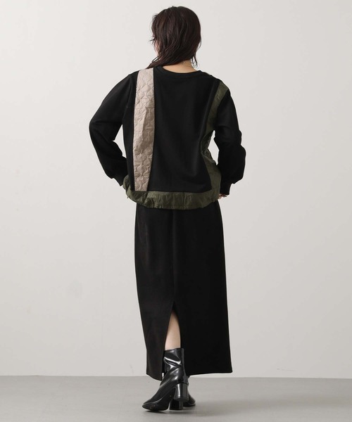 Gready Brilliant（グレディブリリアン）の「【WEB限定】キルト切替ドロストカットソー（Tシャツ/カットソー・レディース・ブラック・FREE）」の16枚目の写真