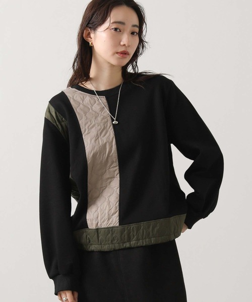 Gready Brilliant（グレディブリリアン）の「【WEB限定】キルト切替ドロストカットソー（Tシャツ/カットソー・レディース・ブラック・FREE）」の13枚目の写真