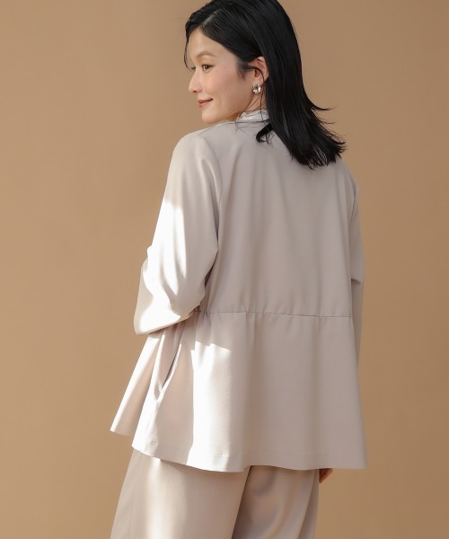 Bou Jeloud（ブージュルード）の「ノーカラージャケット（ノーカラージャケット・レディース・ネイビー/ベージュ・FREE）」の10枚目の写真