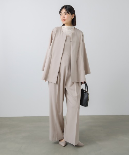 Bou Jeloud（ブージュルード）の「ノーカラージャケット（ノーカラージャケット・レディース・ネイビー/ベージュ・FREE）」の12枚目の写真