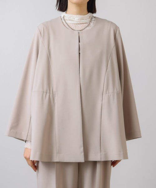 Bou Jeloud（ブージュルード）の「ノーカラージャケット（ノーカラージャケット・レディース・ネイビー/ベージュ・FREE）」の14枚目の写真