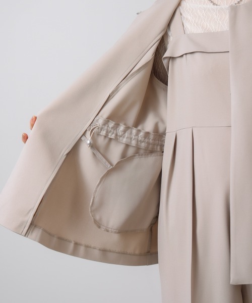 Bou Jeloud（ブージュルード）の「ノーカラージャケット（ノーカラージャケット・レディース・ネイビー/ベージュ・FREE）」の16枚目の写真