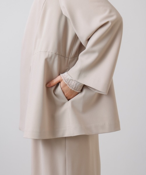 Bou Jeloud（ブージュルード）の「ノーカラージャケット（ノーカラージャケット・レディース・ネイビー/ベージュ・FREE）」の17枚目の写真