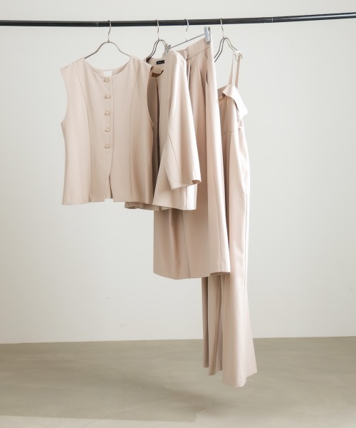 Bou Jeloud（ブージュルード）の「ノーカラージャケット（ノーカラージャケット・レディース・ネイビー/ベージュ・FREE）」の20枚目の写真