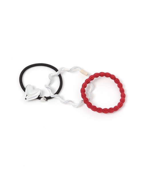 niko and...（ニコアンド）の「ハート3SETヘアゴム（ヘアゴム・レディース・グレー/イエロー・0）」の2枚目の写真