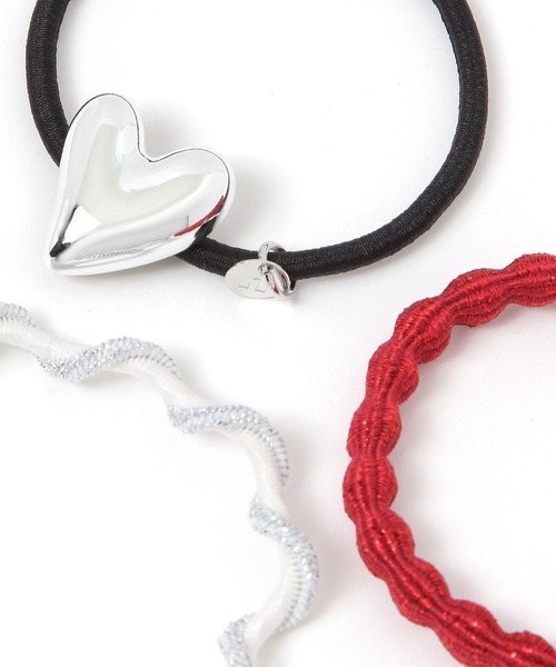 niko and...（ニコアンド）の「ハート3SETヘアゴム（ヘアゴム・レディース・グレー/イエロー・0）」の3枚目の写真