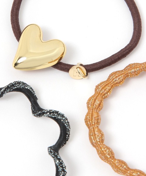 niko and...（ニコアンド）の「ハート3SETヘアゴム（ヘアゴム・レディース・グレー/イエロー・0）」の4枚目の写真