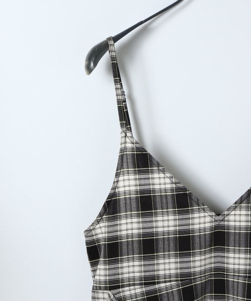 JEANASIS（ジーナシス）の「チェックキャミドレス/645453（ワンピース・レディース・ブラック系その他/ブラウン系その他・FREE）」の10枚目の写真