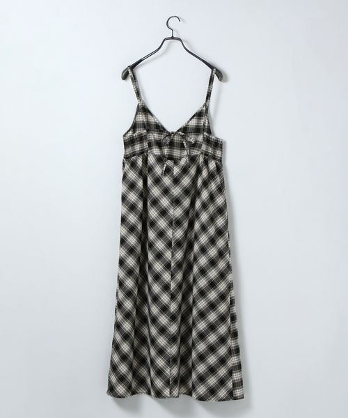 JEANASIS（ジーナシス）の「チェックキャミドレス/645453（ワンピース・レディース・ブラック系その他/ブラウン系その他・FREE）」の8枚目の写真