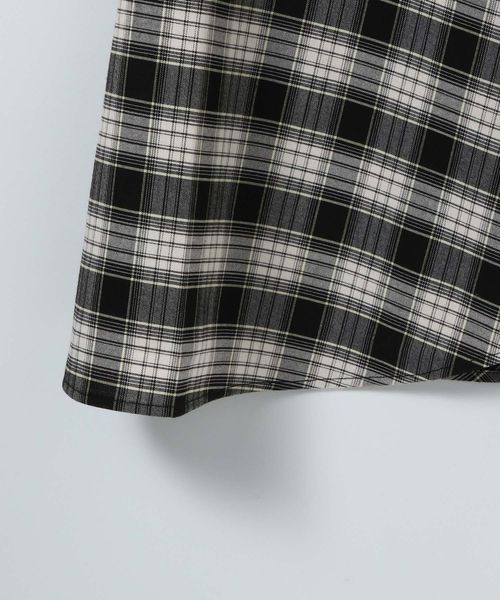 JEANASIS（ジーナシス）の「チェックキャミドレス/645453（ワンピース・レディース・ブラック系その他/ブラウン系その他・FREE）」の4枚目の写真