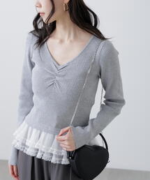 FREE'S MART | ◆レイヤードデザインリブニット(ニット/セーター)