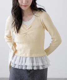 FREE'S MART | ◆レイヤードデザインリブニット(ニット/セーター)