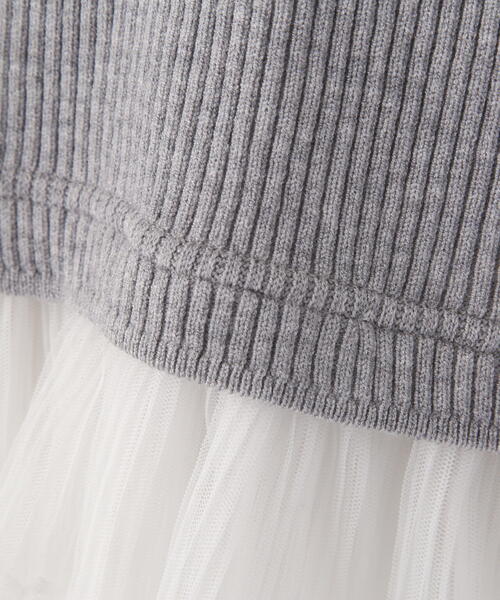 FREE'S MART（フリーズマート）の「◆レイヤードデザインリブニット（ニット/セーター・レディース・グレー/ネイビー/イエロー・FREE）」の8枚目の写真