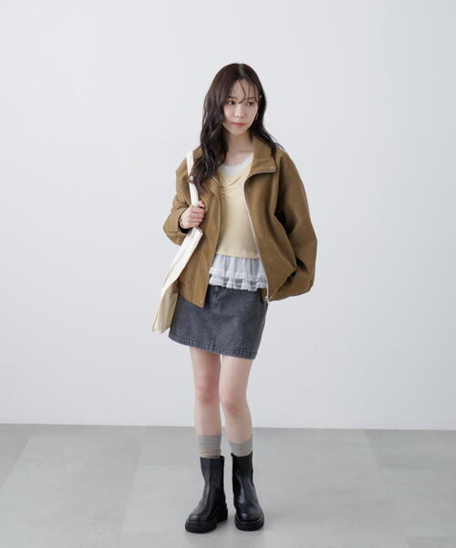 FREE'S MART（フリーズマート）の「◆レイヤードデザインリブニット（ニット/セーター・レディース・グレー/ネイビー/イエロー・FREE）」の18枚目の写真