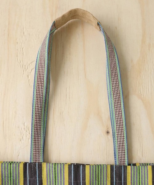 antiqua（アンティカ）の「ストライプ柄 トートバッグ（トートバッグ・レディース・ブラック系その他/グリーン系その他・FREE）」の11枚目の写真