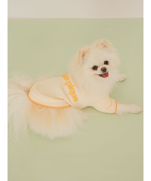 gelato pique(ジェラートピケ)の「【CAT&DOG】ロゴプリント裏毛プルオーバー(リード/ハーネス/首輪・レディース・ライム/ピンク/オレンジ/ブルー・S/M/L)」の11枚目の写真
