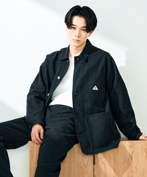 GEVACO（ゲバコ）の「【GEVACO/ゲバコ】12ozデニム/キャンバス カバーオール（カバーオール・メンズ・インディゴブルー/ブラック・M/L）」の4枚目の写真