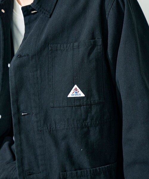 GEVACO（ゲバコ）の「【GEVACO/ゲバコ】12ozデニム/キャンバス カバーオール（カバーオール・メンズ・インディゴブルー/ブラック・M/L）」の6枚目の写真